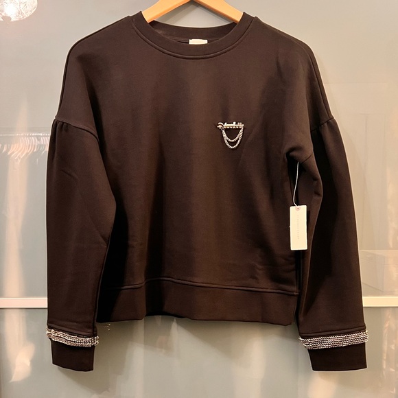 Anthropologie Maeve Brooch Embellished Sweatshirt - Picture 4 of 10